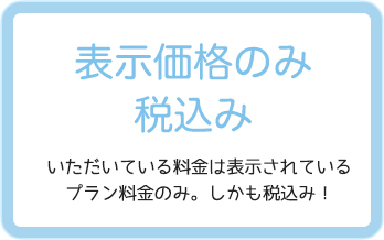 表示価格のみ税込み表記
